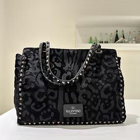 Valentino Black Print Bag